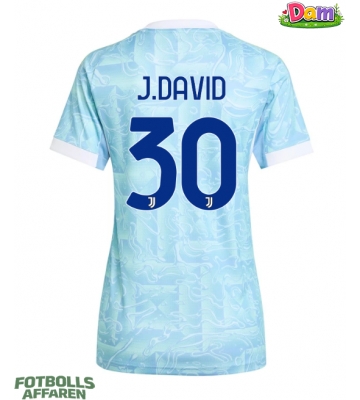 Juventus Jonathan David #30 Bortatröja Kvinnor 2025-26 Kortärmad